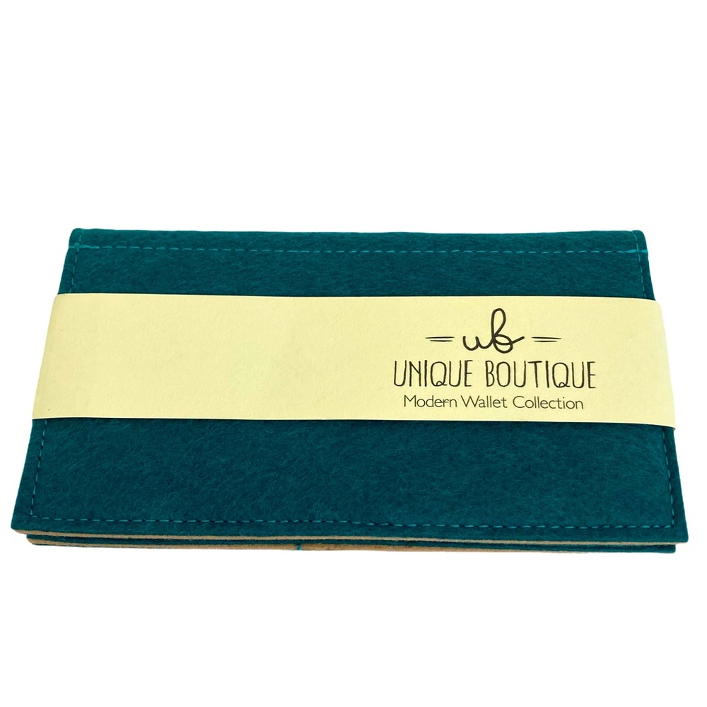 Minimalist Green Wool wallet by Unique Boutique